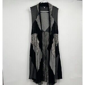 Surrealist Open Lace Duster Cardigan Sleeveless Fairygoth Gothic Grunge Witchy L
